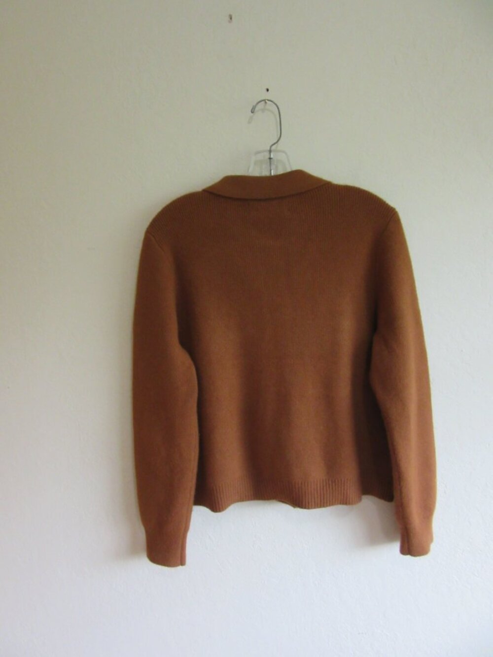LOFT Burnt Orange L Collared Cardigan Long Sleeve Sweater - Picture 3 of 4
